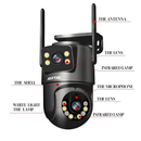 Câmera De Segurança a Prova de água Lente Dupla APP YOOSEE IP66 Camera IP WiFi 360