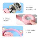 Fones de ouvido de gato com LED sem fio Bluetooth para gatinhos