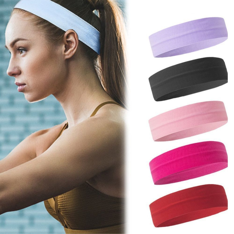 kit 5 Yoga Faixas De Cabelo Elástico Esportes Bandana Correndo Fitness Headwear Turbante Cabeça