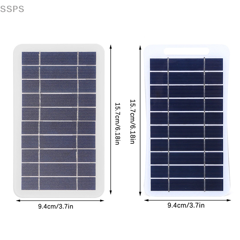 [SSPS] Painel Solar De 2W Com USB À Prova D'água Para Caminhadas Ao Ar Livre E Acampamento De Carregamento De Banco