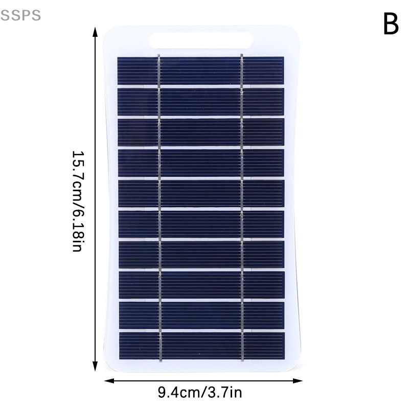 [SSPS] Painel Solar De 2W Com USB À Prova D'água Para Caminhadas Ao Ar Livre E Acampamento De Carregamento De Banco