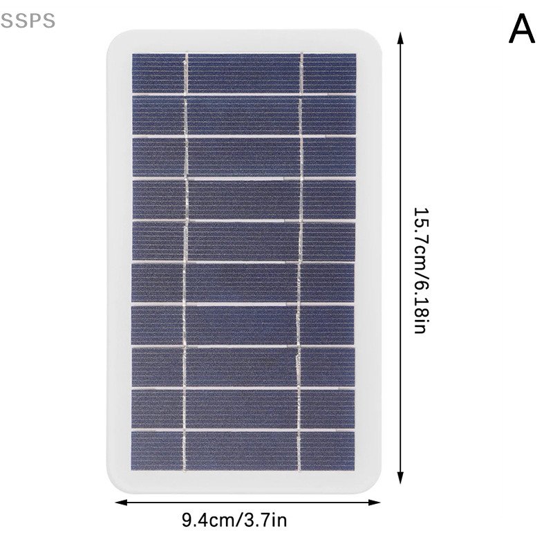 [SSPS] Painel Solar De 2W Com USB À Prova D'água Para Caminhadas Ao Ar Livre E Acampamento De Carregamento De Banco