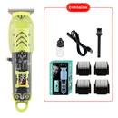 Cortador de Cabelo Profissional Sem Fio com Display LCD Inteligente e Barbeador Transparente para Homens