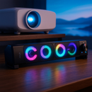 Caixa de Som SoundBar Pc Gamer Subwoofer P2 Led Rgb Pc Notebook Celular Tablet