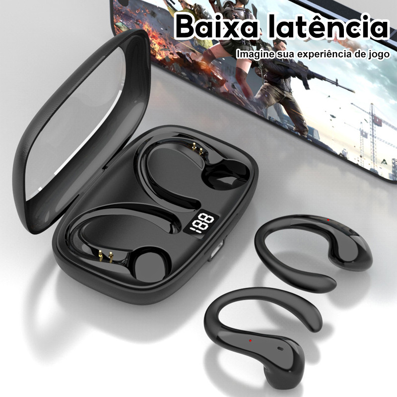 Fones De Ouvido Sem Fio Bluetooth Fone Com Microfones Alta Fidelidade Som Estéreo Toque Inteligente Esportes